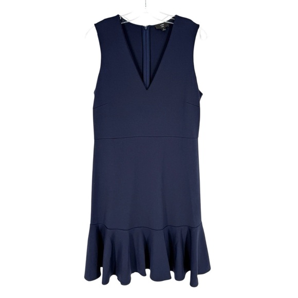 J. Crew Dresses & Skirts - J Crew 365 Sheath Dress Womens Size 14 Navy Blue V-Neck Stretch Ponte Knit